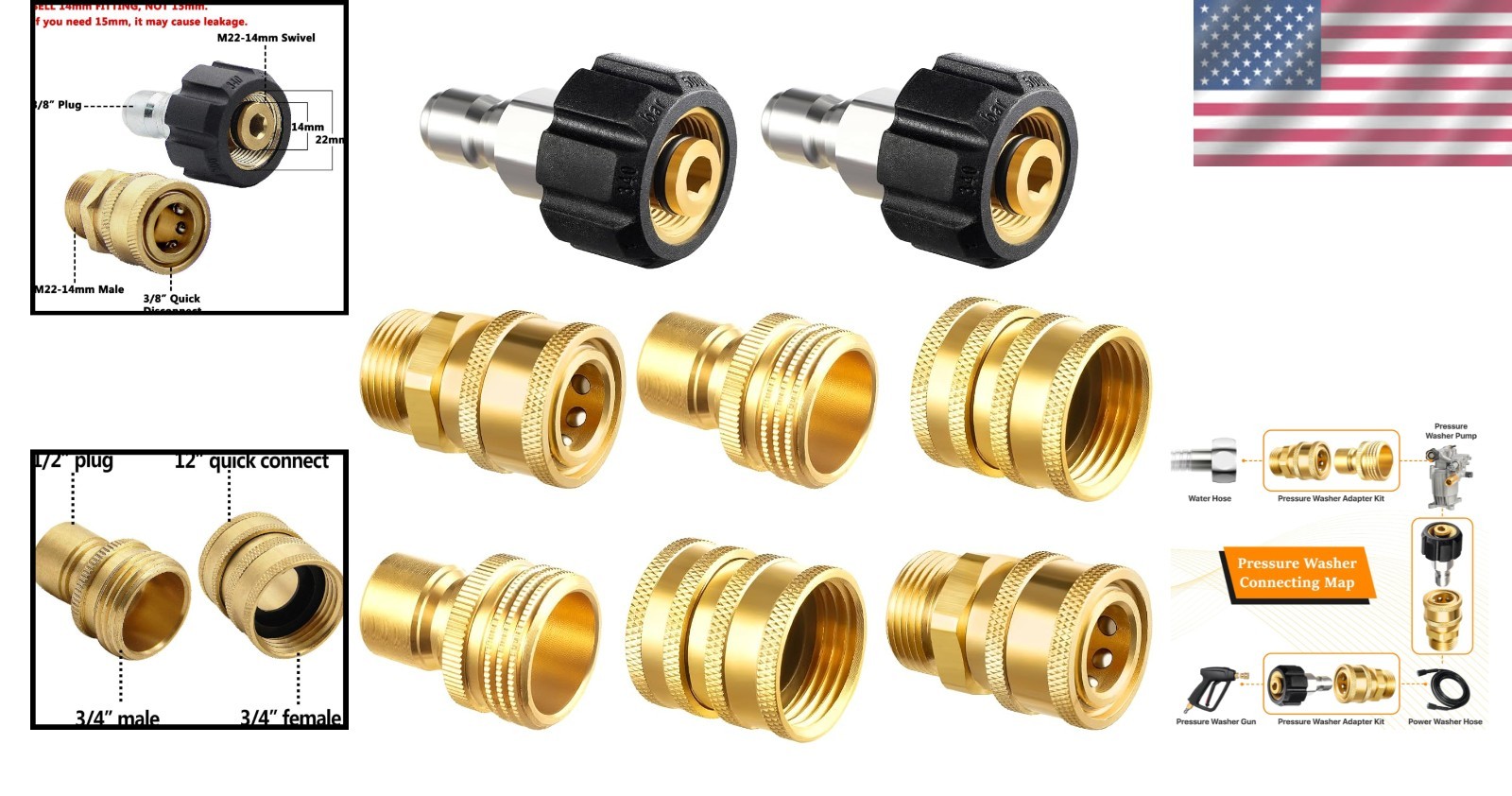 Essential Quick Connect Kit for Pressure Washers – 5,000 PSI Rated Components