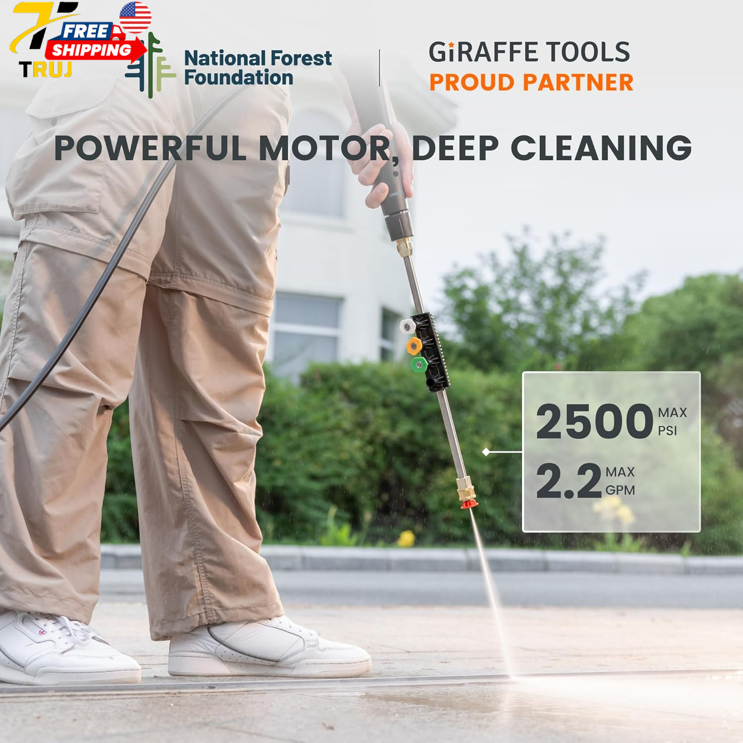 Giraffe Tools Grandfalls Pressure Washer G20B Pro 2500 PSI 2.2 GPM Wall Mounted