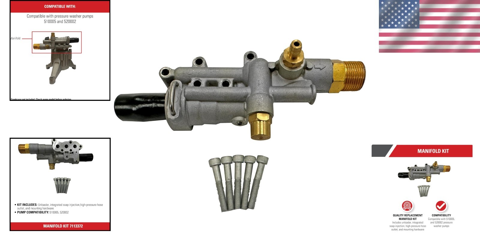 Axial Cam Pump Manifold Replacement Kit for OEM 510005 520002 High Quality