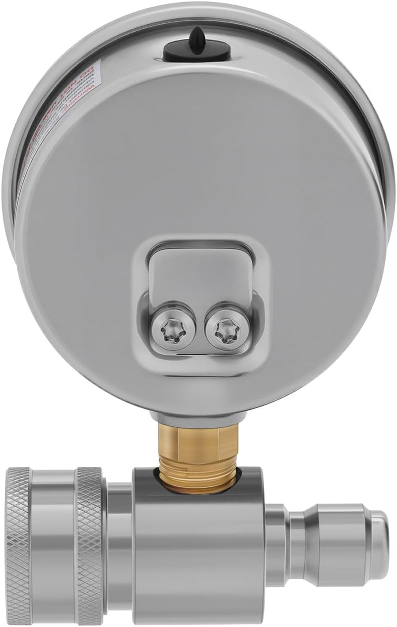 Measureman Pressure Washer Gauge Kit, 2-1/2 Inch, 6000 PSI, 3/8 Inch Stainless S