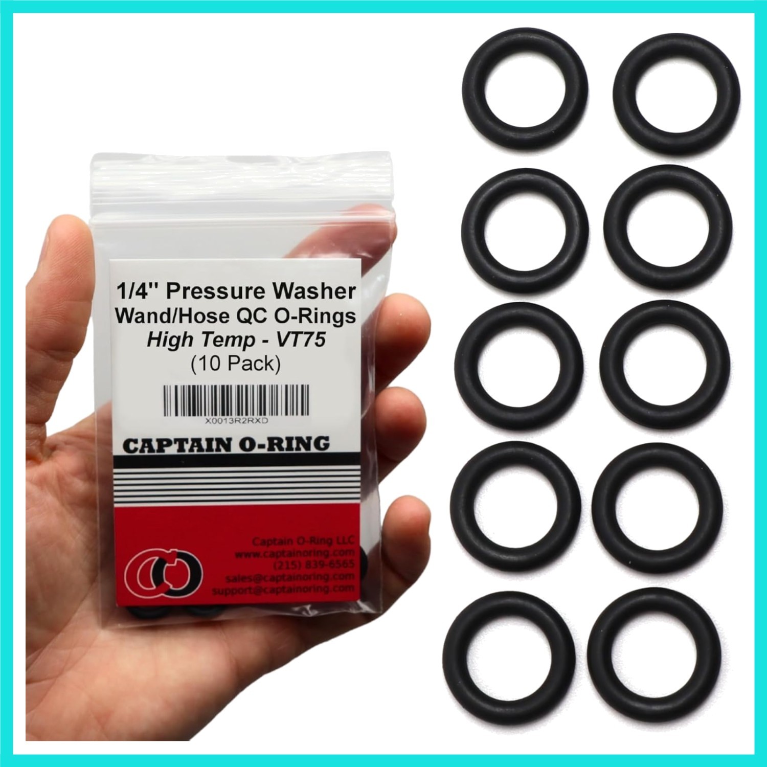Power Pressure Washer O-Rings for 1/4″ Quick Coupler, High Temperature Viton …