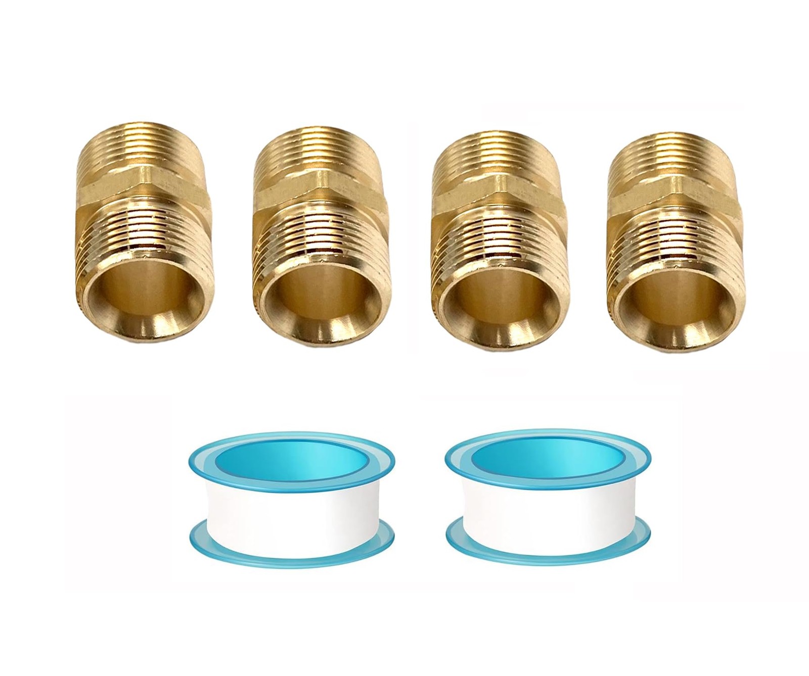 4Pcs M22 14mm Male to M22 14mm Male Pressure Washer AdaptersBrass 5000 PSI Pr…