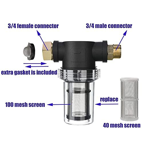 Garden Hose Filter for Pressure Washer Inlet Water Mesh Screen Extra Mesh