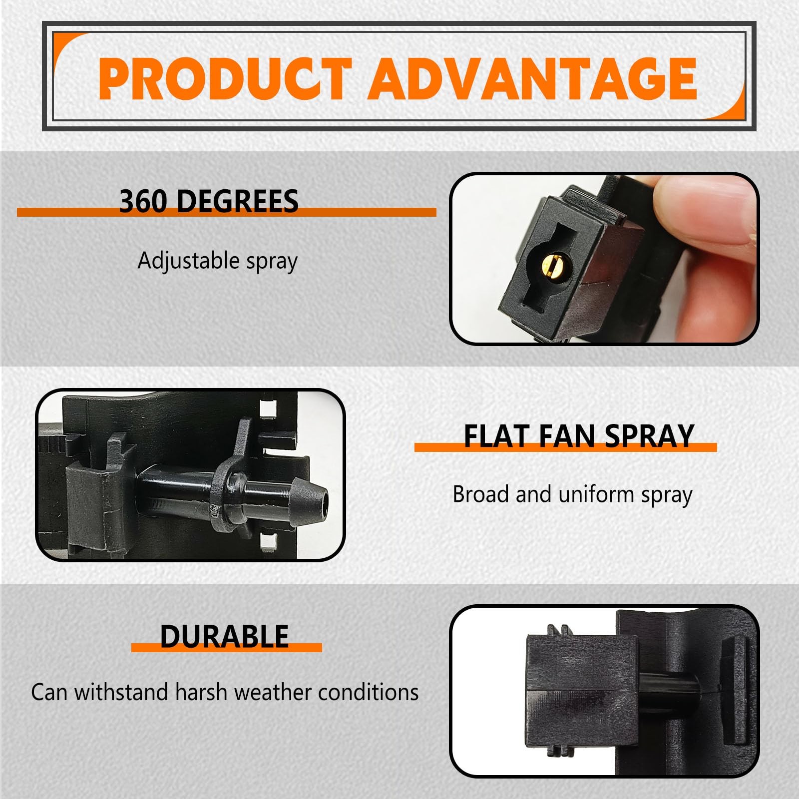 Icyhaws Front Windshield Washer Nozzles Kit compatible with Toyota…
