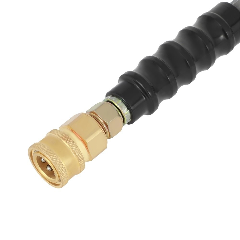 Pressure Washer Hose Gray Non-Marking With Couplers 100ft 4000psi 3/8″