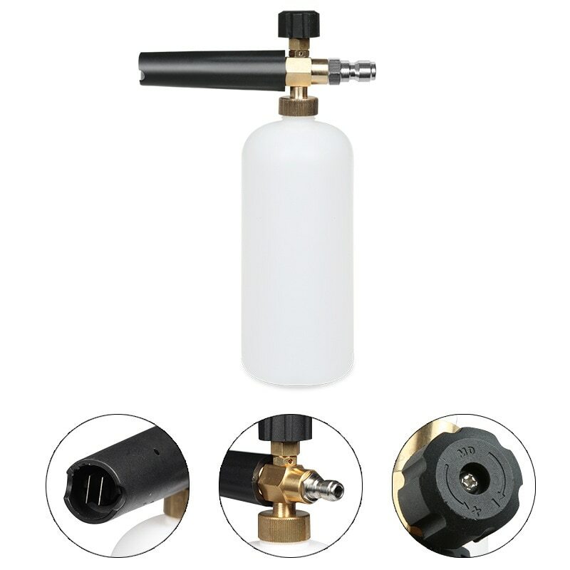 1/4″ Snow Foam Washer Gun Car Wash Soap Lance Cannon Spray Pressure Jet Bottle