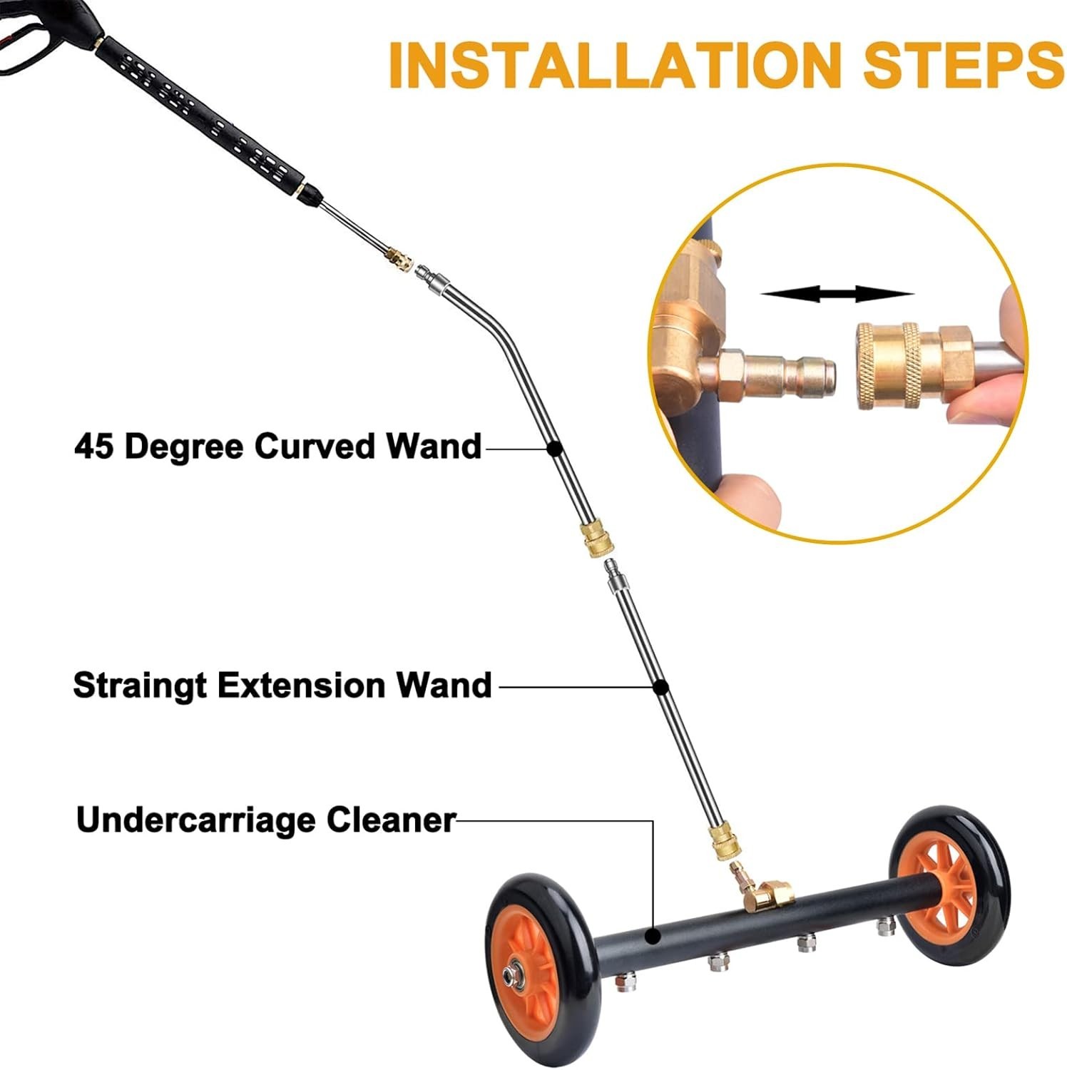 Cleaning Made Simple: 2-in-1 High-Pressure Undercarriage Washer with Accessories