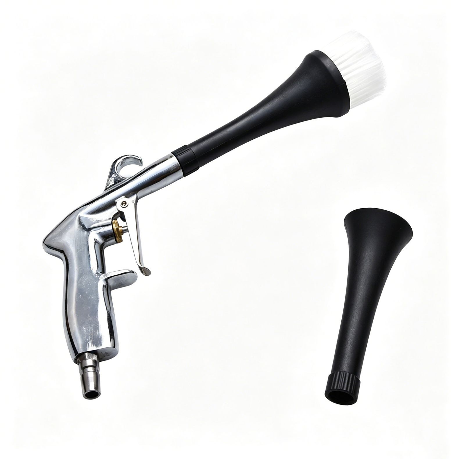Multi-Purpose Tornado Air Gun with Brush Nozzle for Car Interior Detailing