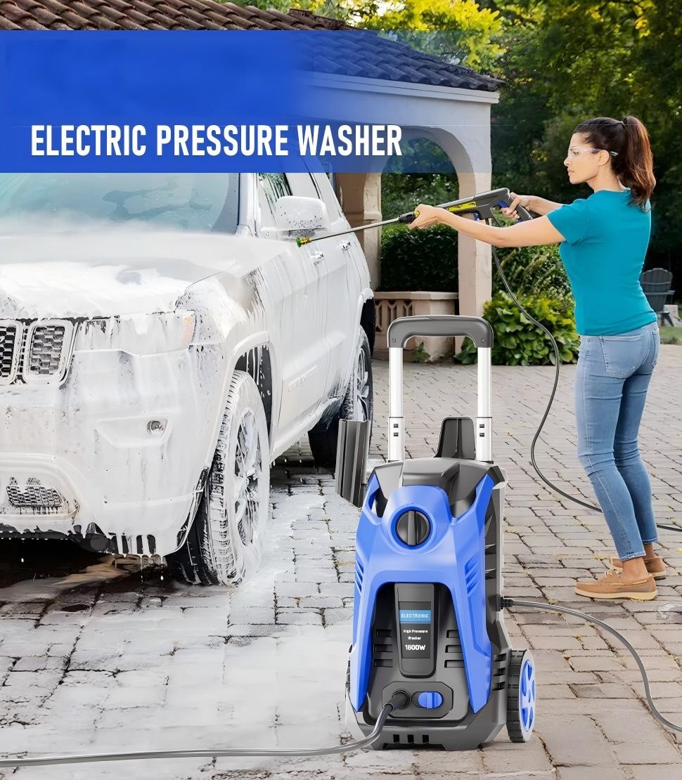 Pressure Washer 4200PSI 2.0GPM, Powerful Cleaning, 4 Nozzle Tips, for Car