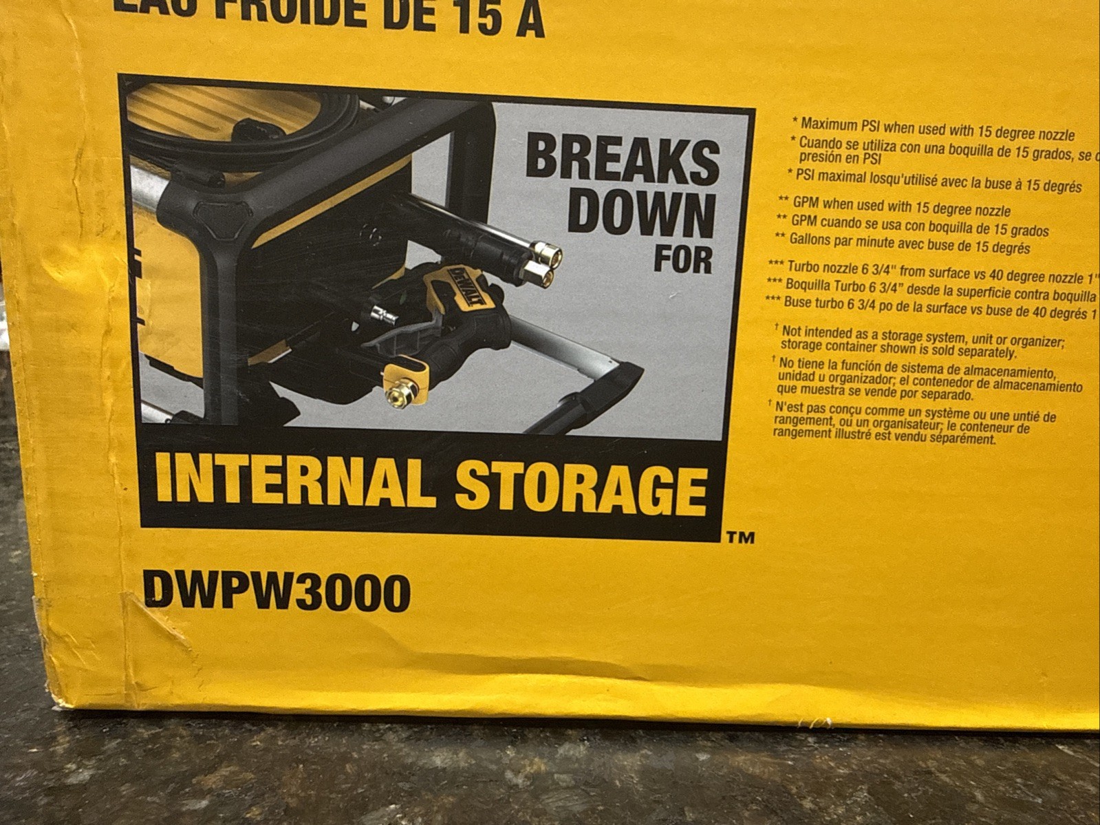 NEW Dewalt DWPW3000 3000 PSI Cold Water Electric Pressure Washer