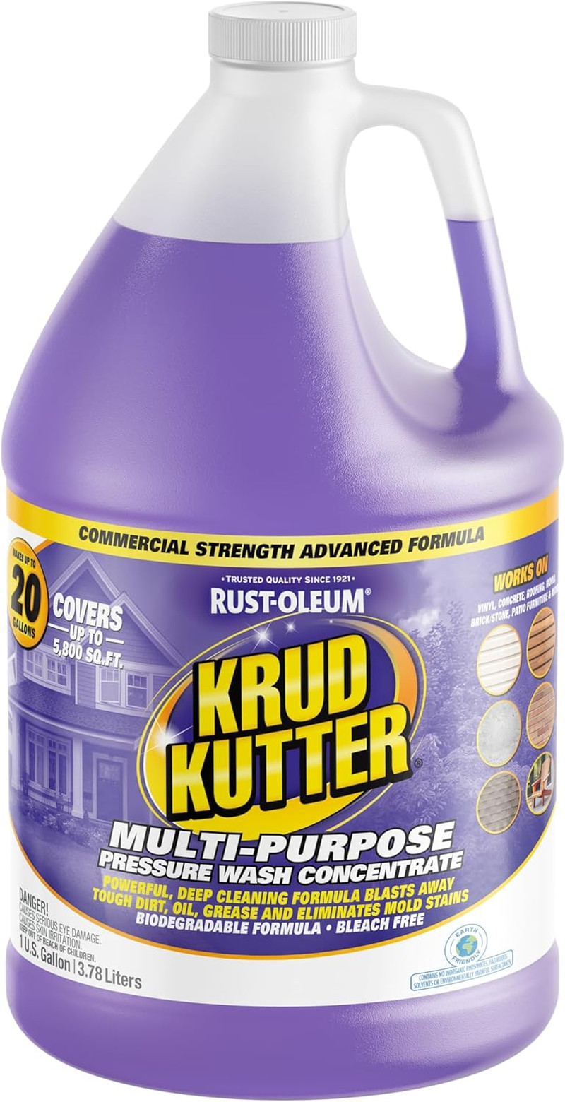 Multi-Purpose Pressure Washer Concentrate & Manual Use Outdoor Cleaner | Deep Cl