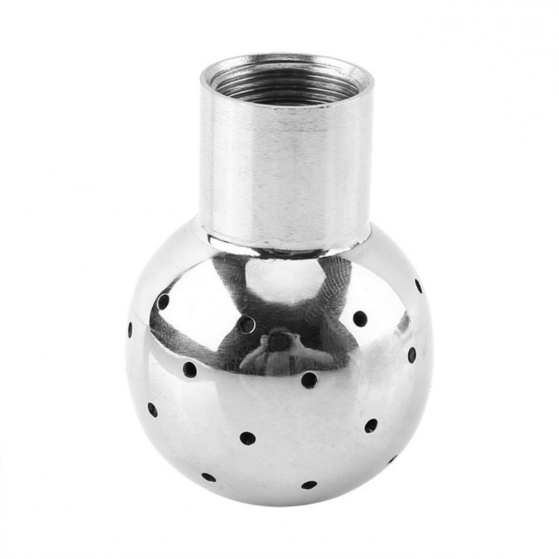 Smooth Surfaces Steel Cleaning Nozzle Sprayer Ball With Fixed Internal Thread