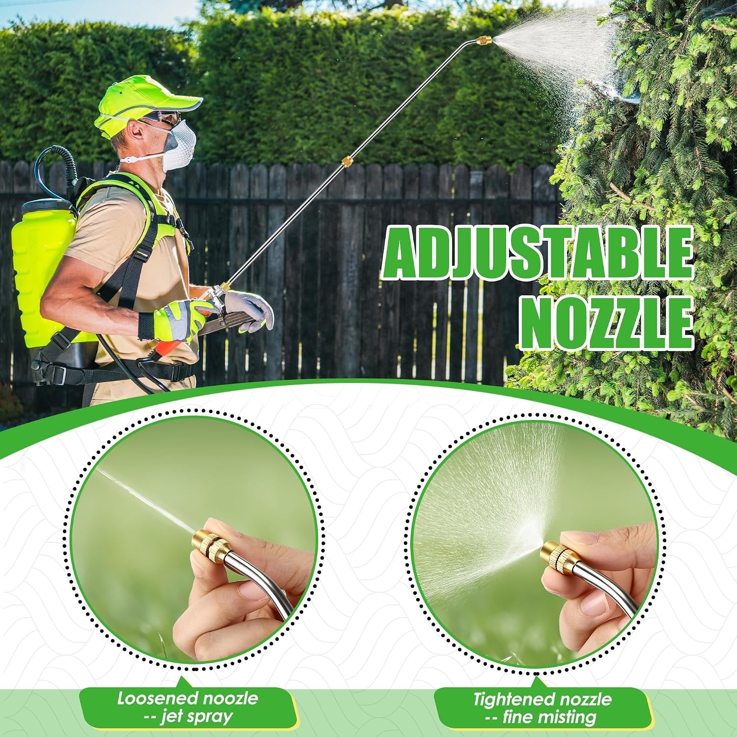 Retractable Stainless Steel Sprayer Wand with Hose and Locking Switch Function