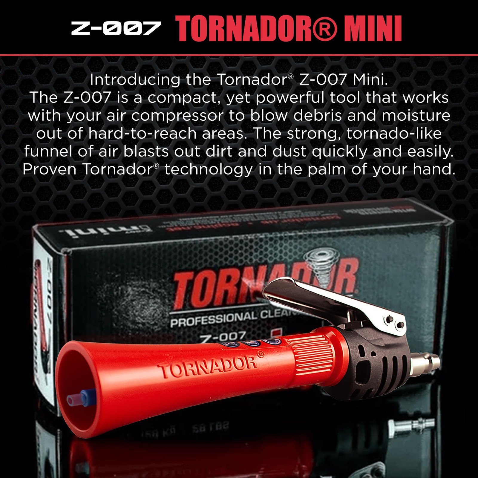 Tornador Z-007 Mini | Compact High-Pressure Car Cleaning Tool |