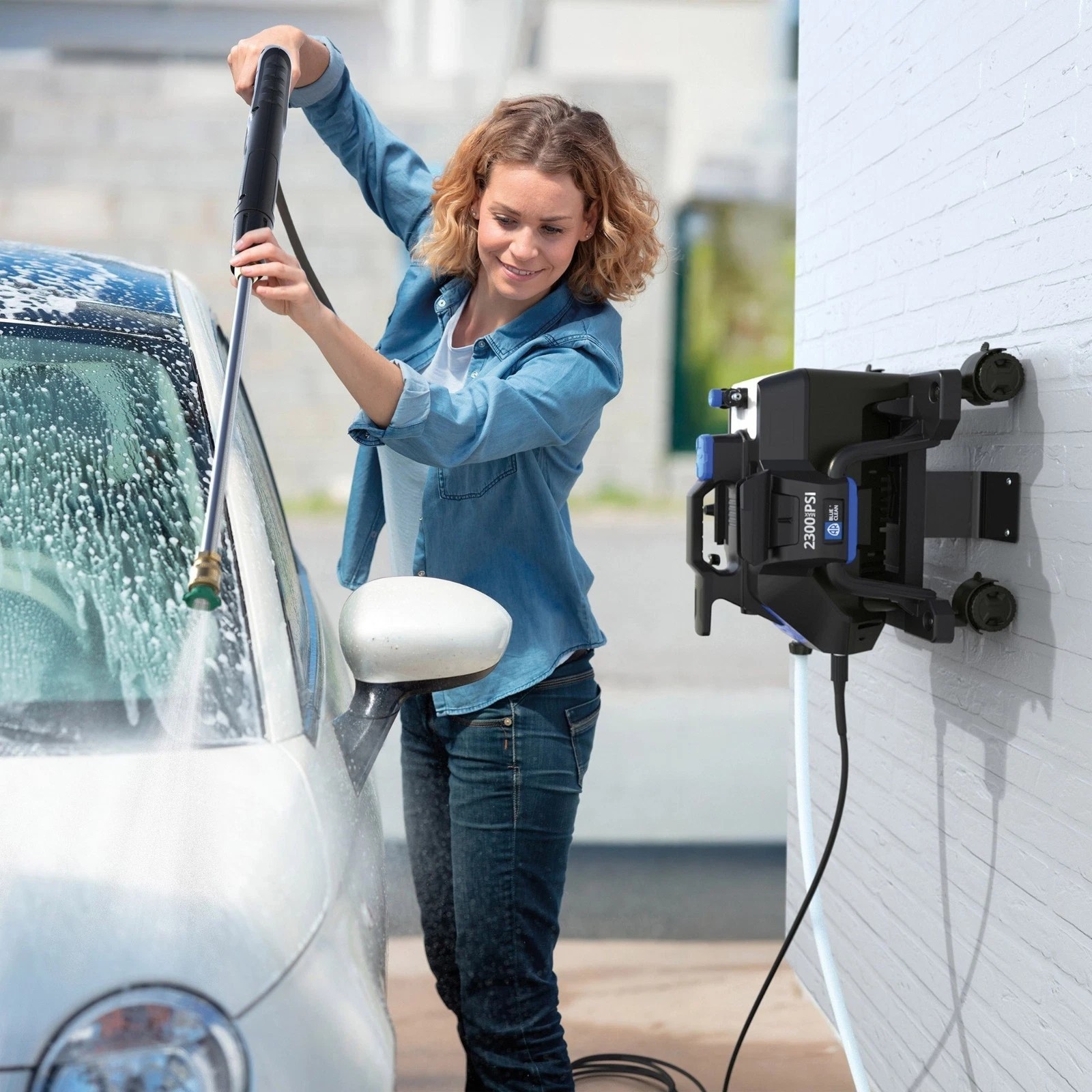 AR Blue Clean XWM2300 Portable Electric Pressure Washer 2300 PSI Open Box