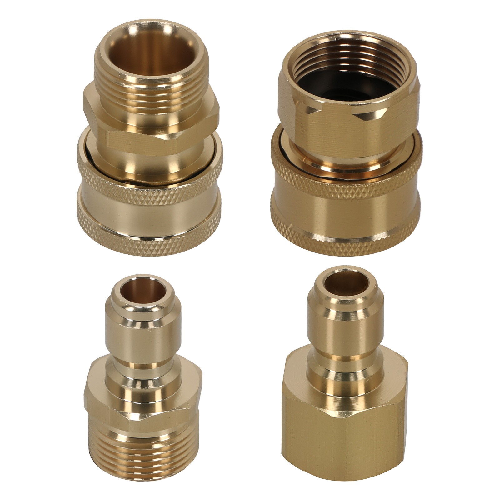 4x Pressure Washer Adapter Coupler M22-15mm Swivel 3/8” Quick Disconnect