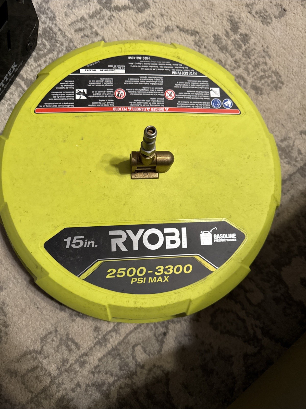 Ryobi RY31SC01VNM 15 In. 2500-3300 PSI Gas Pressure Washer Surface Cleaner