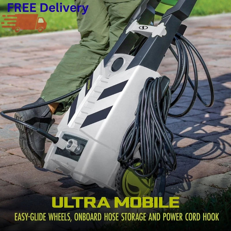 Sun Joe Electric Pressure Washer 2200 PSI 1.1 GPM Power Washer Foam Cannon Turbo