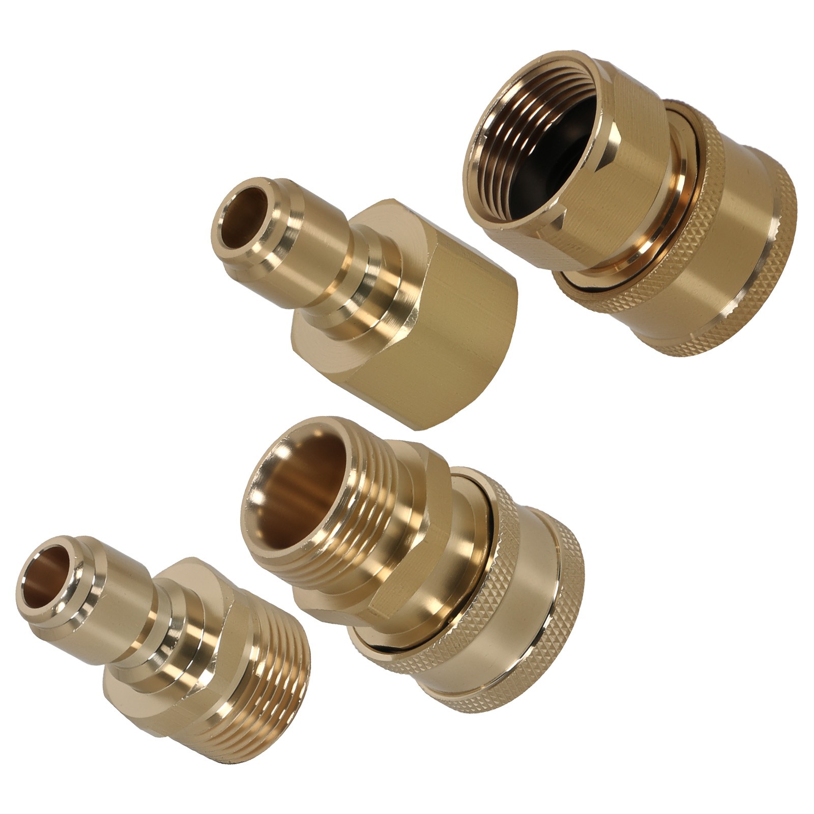 4* Pressure Washer Adapters Set Quick Disconnect Kit M22 Swivel to 3/8” Connect
