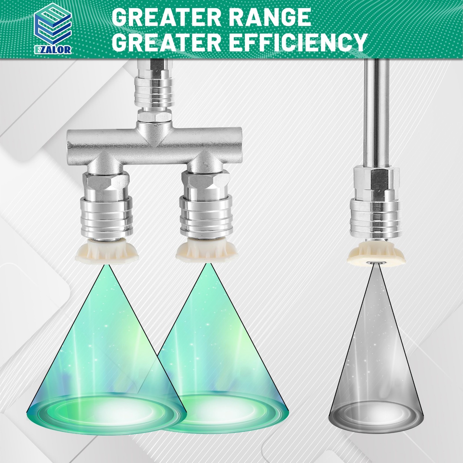 2-in-1 Pressure Washer Nozzle Tips, Dual Spray Nozzles & 8PCS Quick Connect Set,