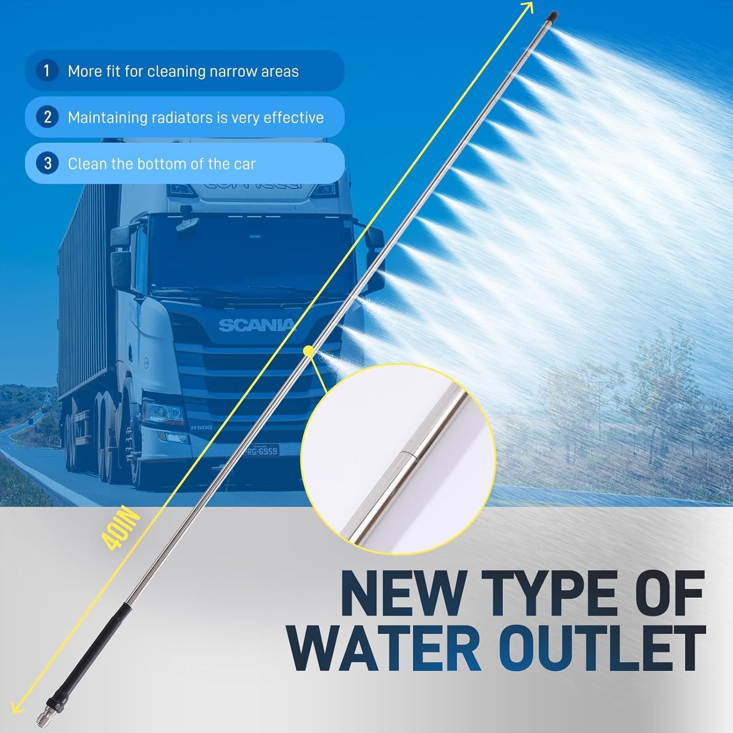 Professional 40″ Stainless Steel Wand for Engine