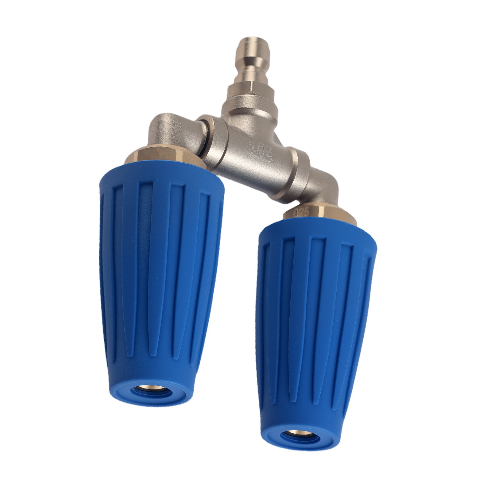 360° Rotating Pressure Washer Dual Turbo Nozzle 4000PSI 304SS Quick Connect