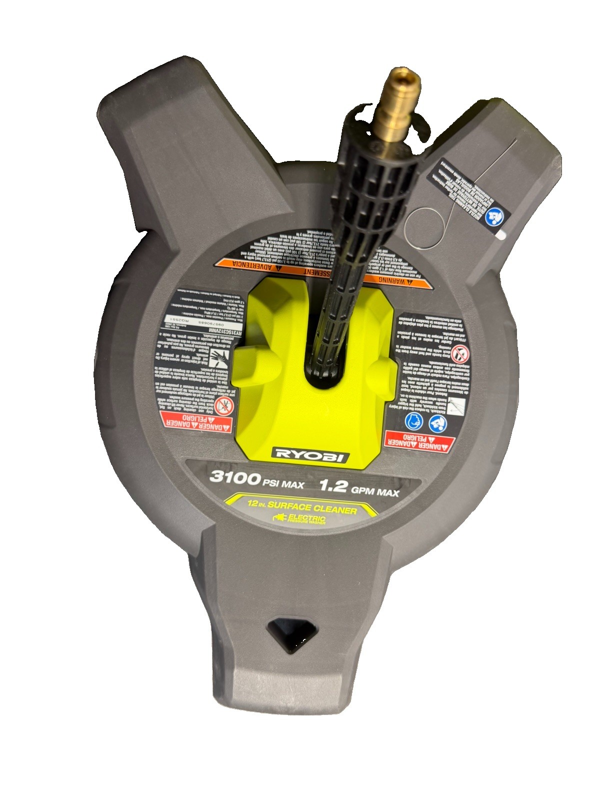 RYOBI 12 in. 3100 PSI Electric Pressure Washer Surface Cleaner RY31SC12VNM