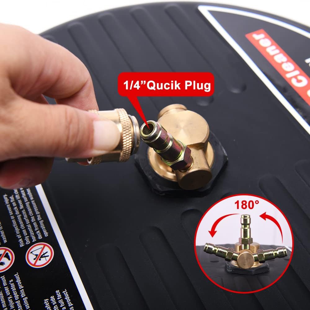 15″ Pressure Washer Surface Cleaner Power Washer Attachment with Extension Wands