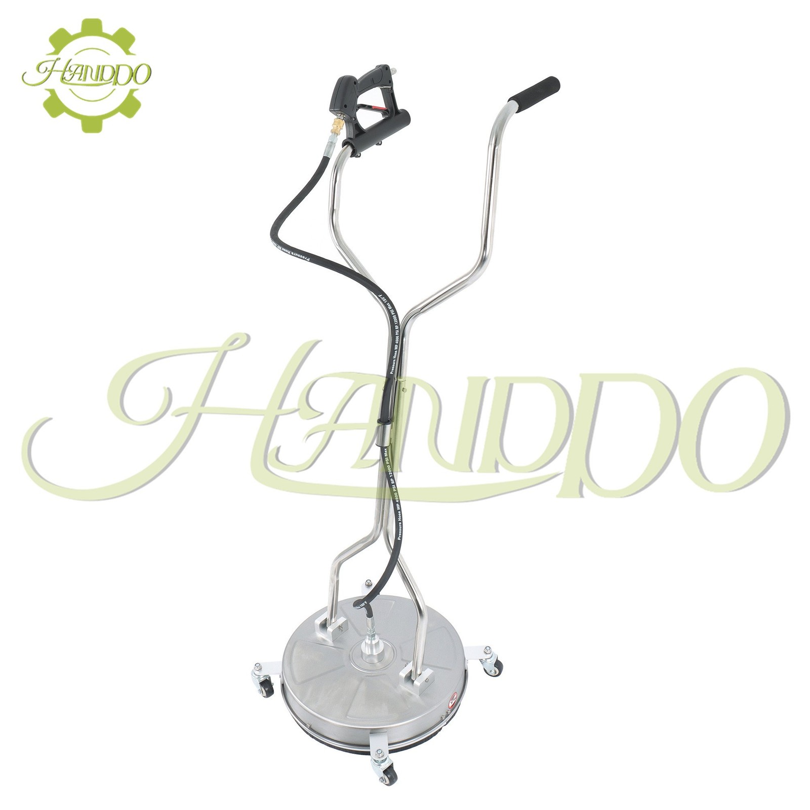 6000PSI Dual Handle Quick Connect 18″ w/ 4 Wheels Pressure Washer Surface Cleane