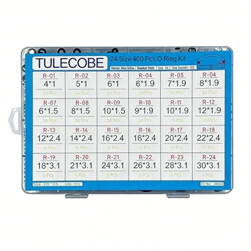 Universal Metric Nitrile Rubber(NBR) O Ring Assortment Kit for 24 Size 400 Pcs