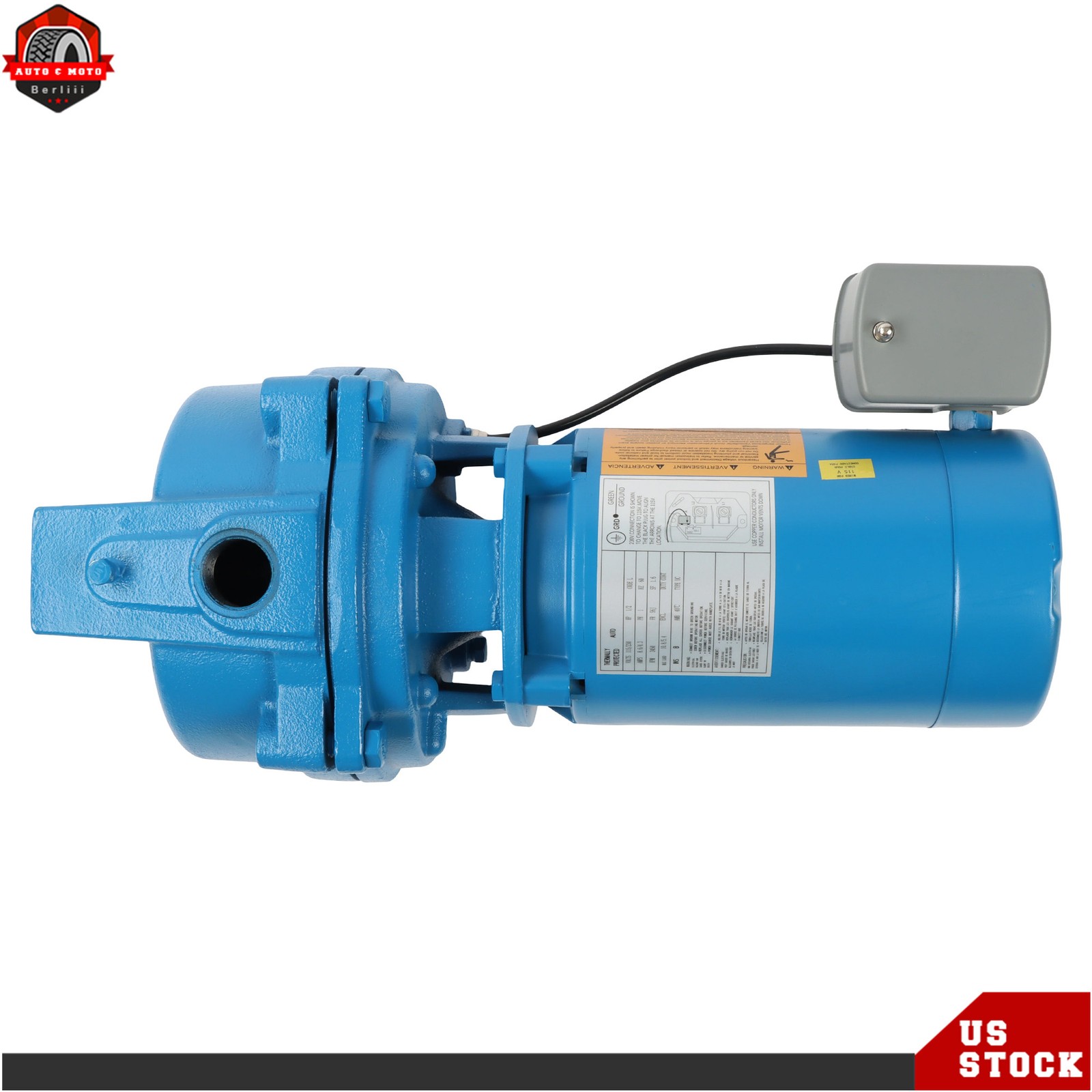 Dual 115/230v Cast Iron 1/2 HP, J5S Shallow Well Jet Pump Single Phase 3450RPM