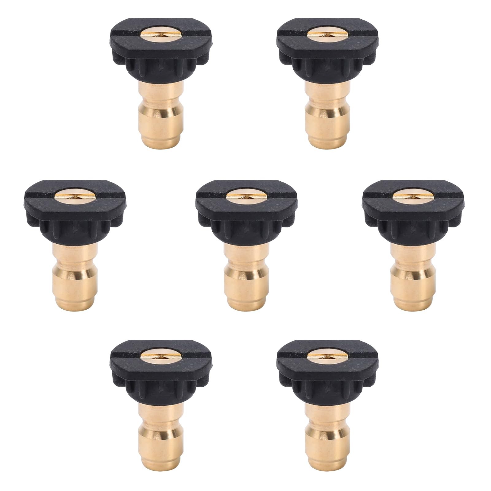 Pressure Washer Tips, 7 Pack Power Washer Soap Nozzles, 65 Degree Black, 1/4 Inc