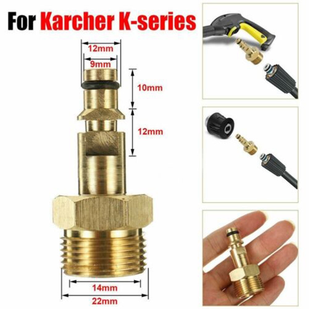 M22 14MM Adapter for Karcher Gun Pressure Washer Hose Pipe Quick Convert Garden