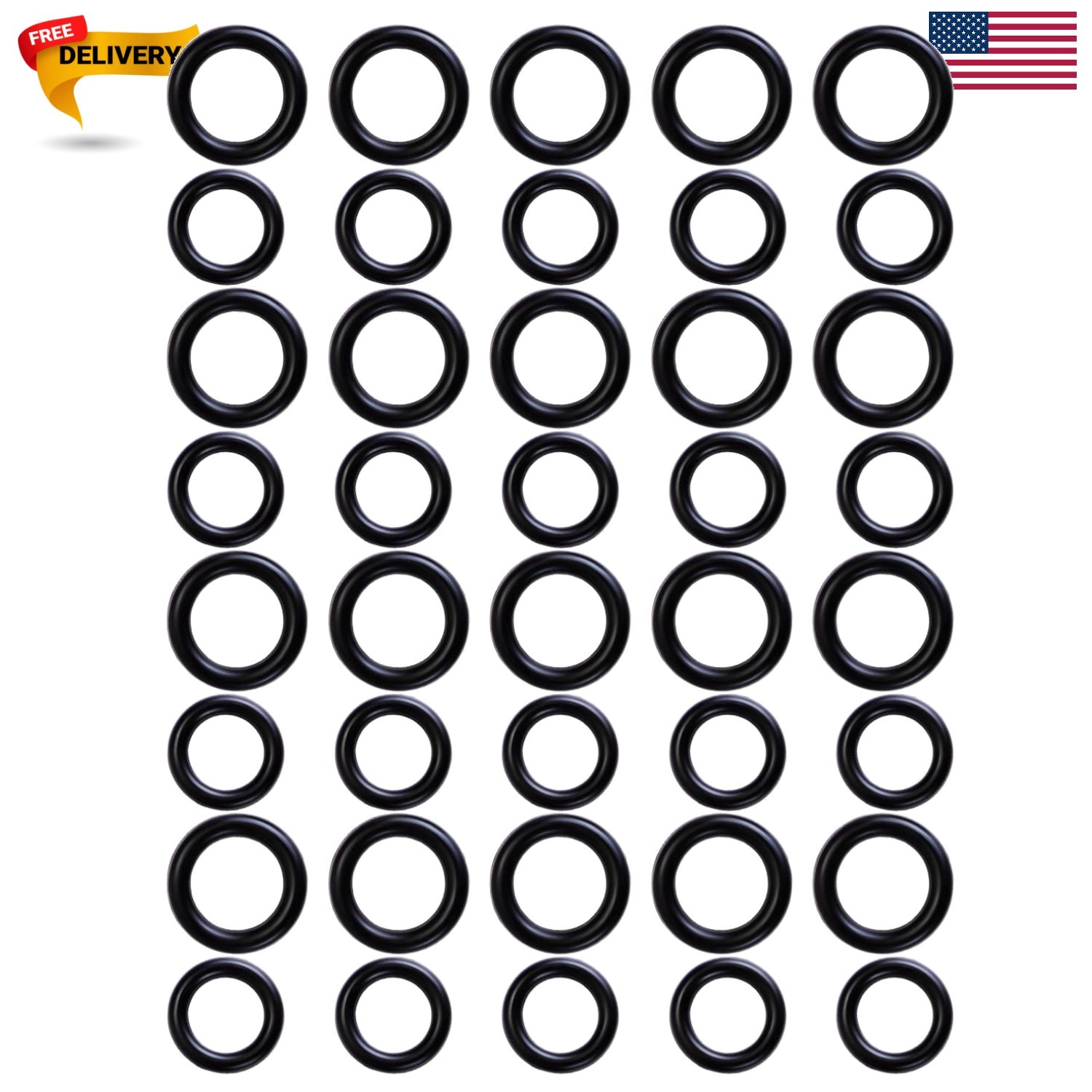 40 Pack Power Pressure Washer O-Rings for 1/4″ & 3/8″ Quick Couplers – Rubber…