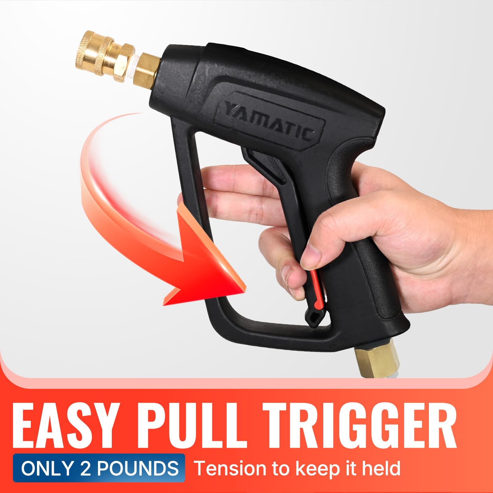 Pressure Washer Gun and Hose, 25 FT Flexible Hose with Stainless Steel Extens…