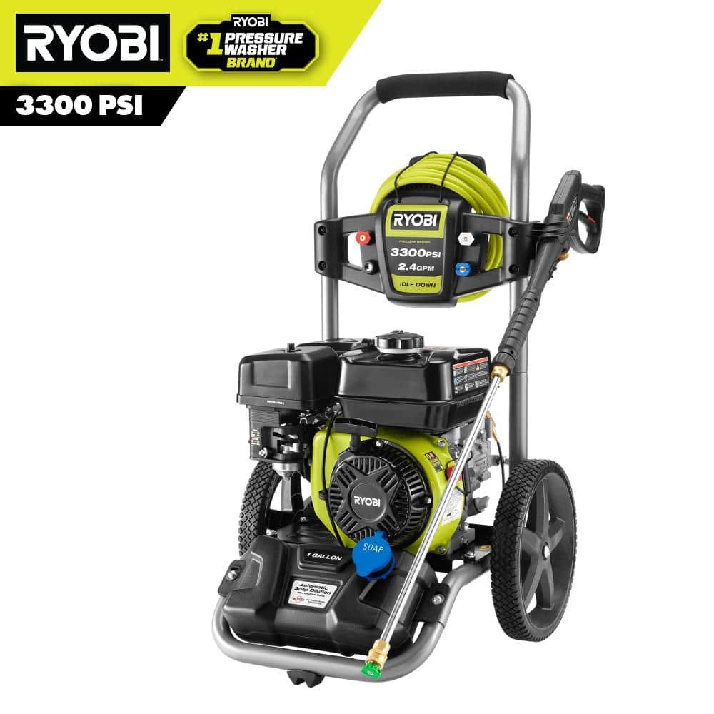 RYOBI 3300 PSI 2.4 GPM Cold Water Gas Pressure Washer with 212cc Engine