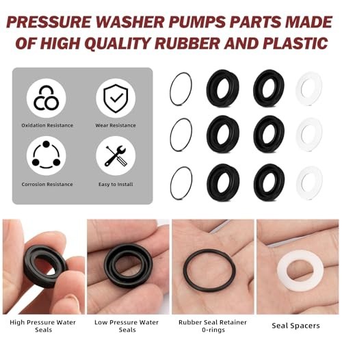 Pressure Washer Pump Seal Kit 12 Piece Rebuild Kit For Leaks Repair O Ring Set