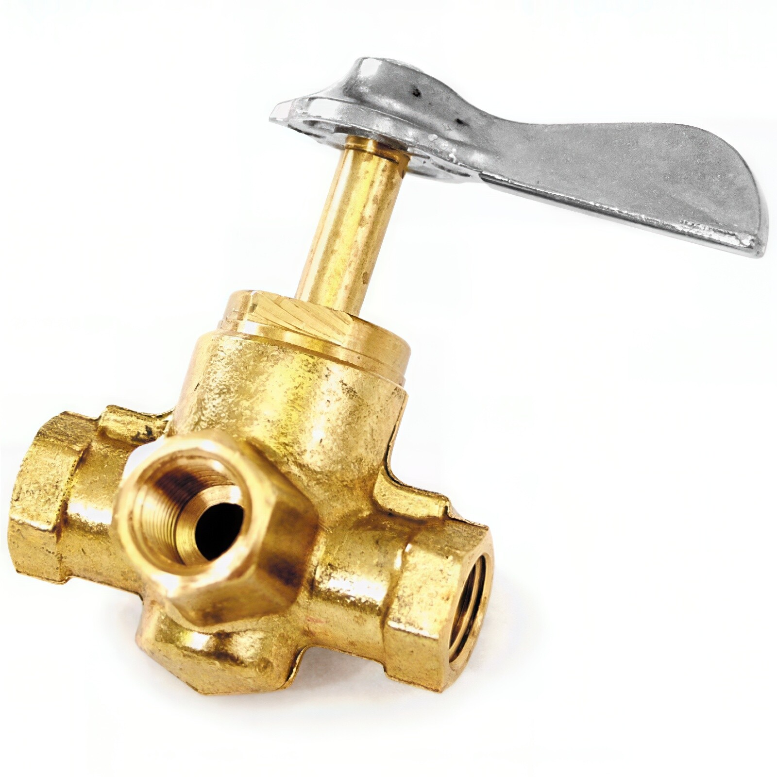 Flow Selector Valve, 4-Way, 1/4″ FPT Brass Body – Max Temp 180°F