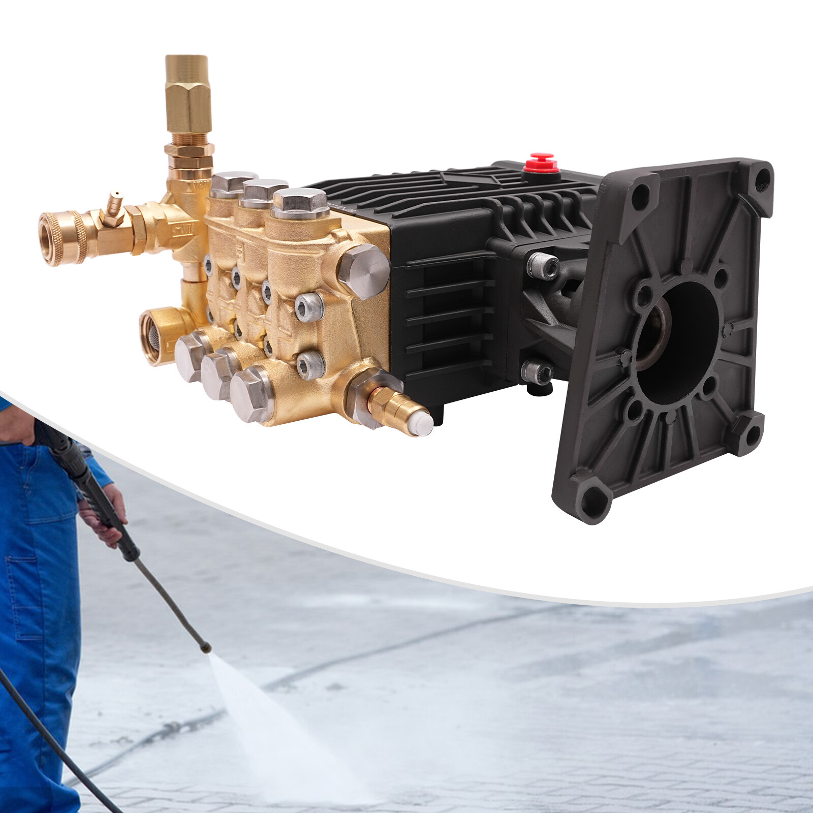 4000 PSI Pressure Washer Pump, 1″ Horizontal Shaft, 4 GPM, 3400 RPM, 13hp