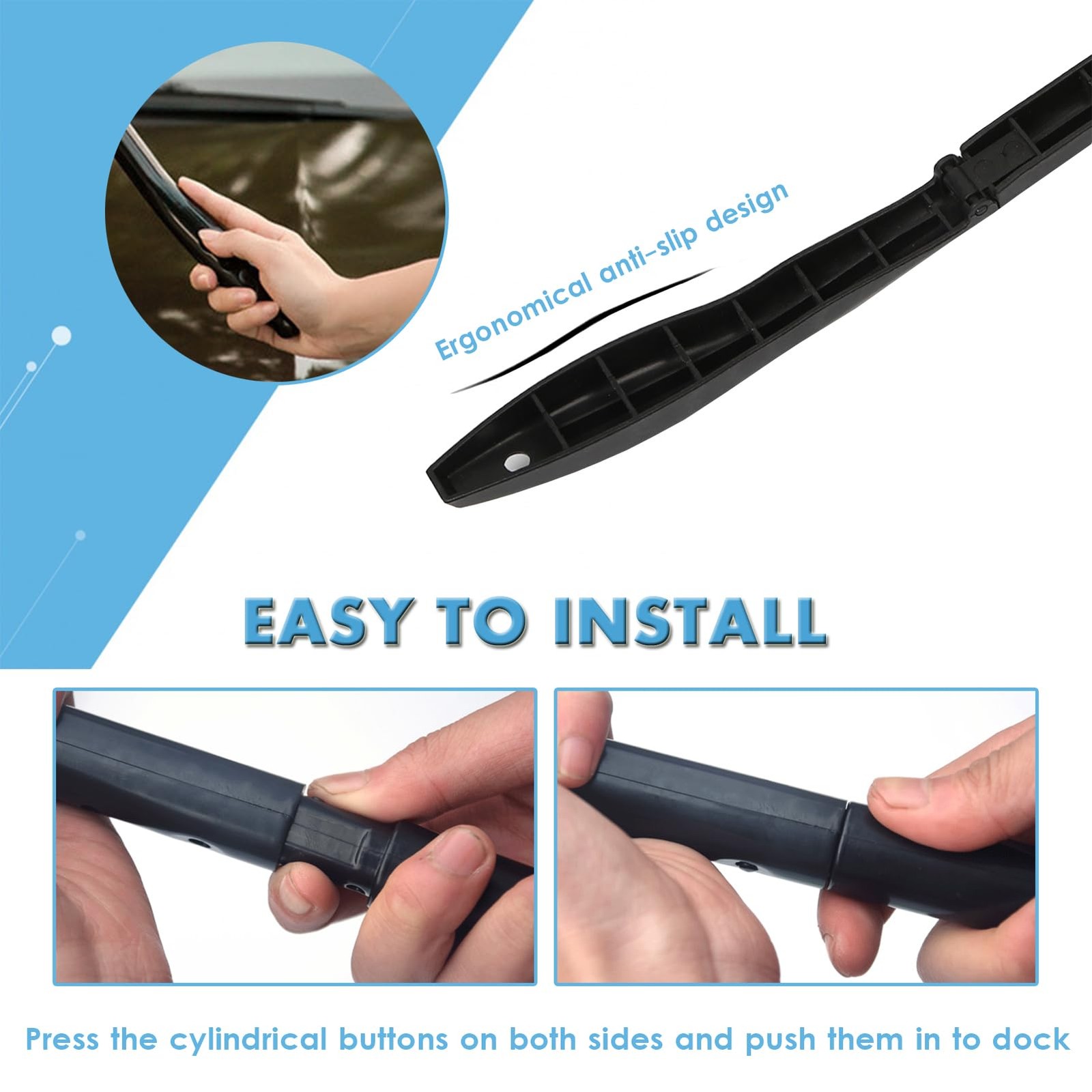 WenMei Car Cleaning Window Tool,Car Exterior&Inside Windshield Green