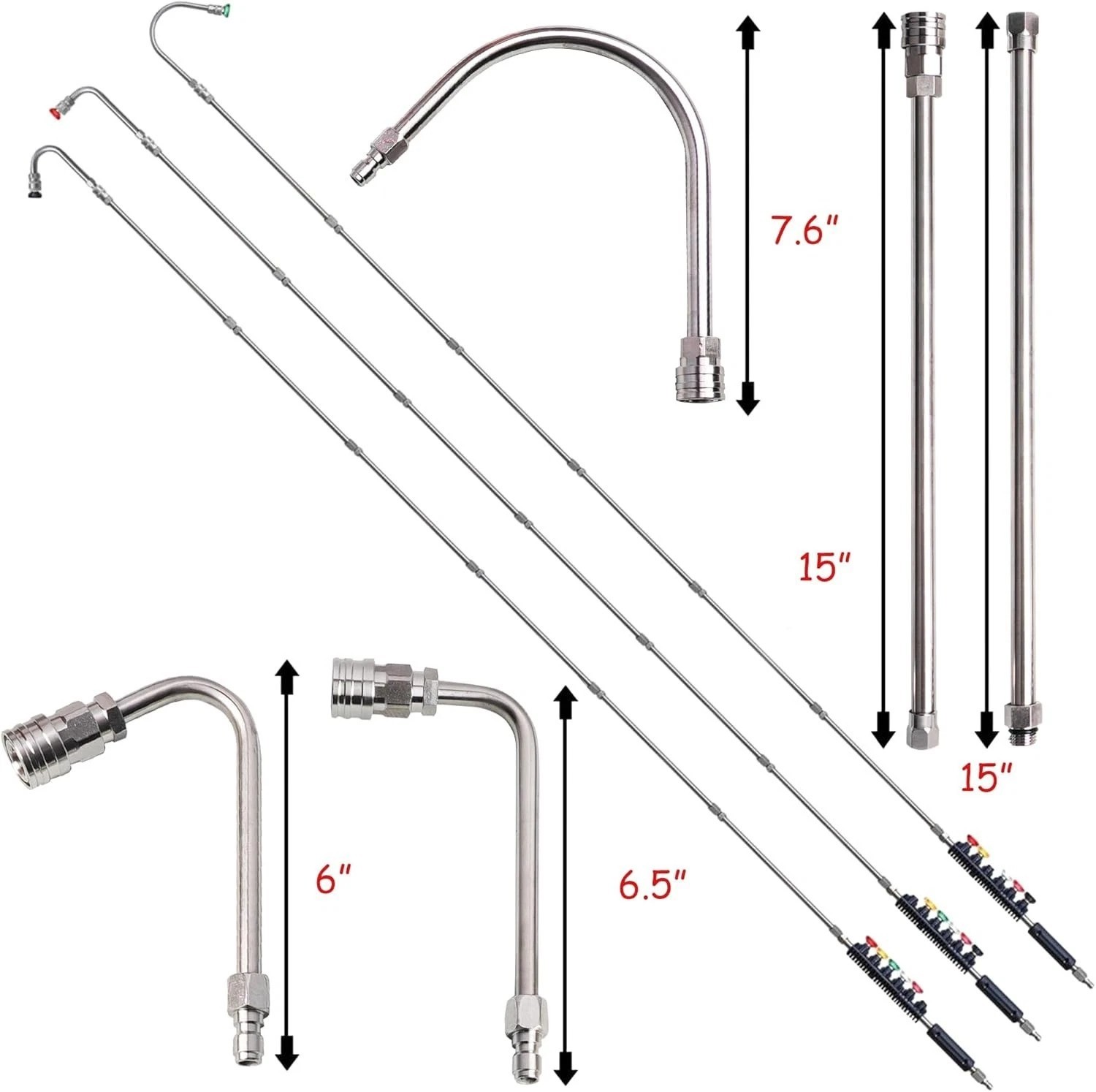 Versatile Power Washer Lance Set with 6 Nozzle Tips & Gutter Cleaner – 4000 PSI