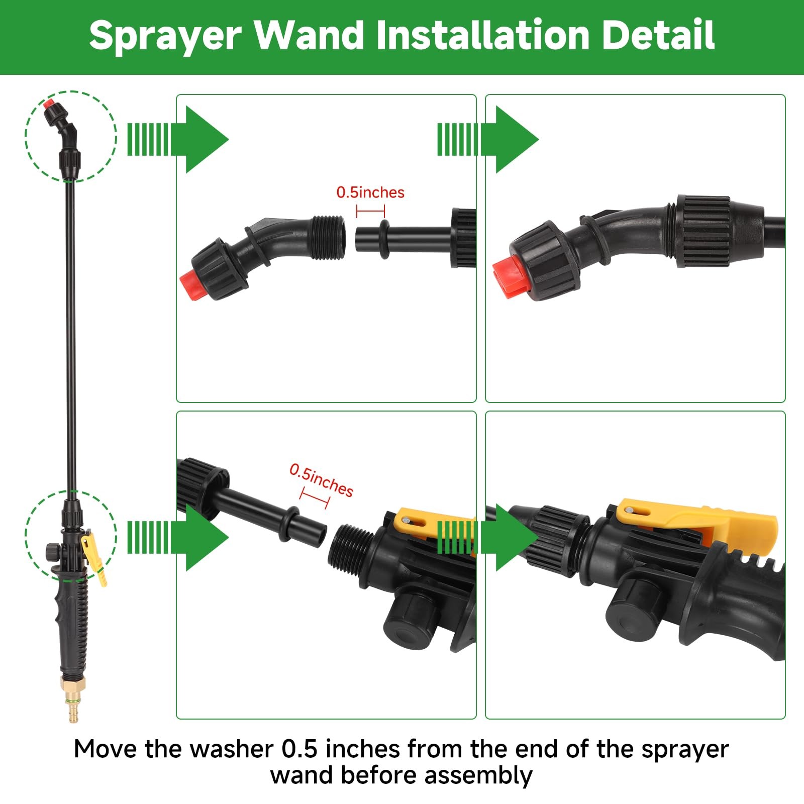 Acid 2 inches (W) x 16 (L) x 1.5 (H), Replacement Sprayer Wand