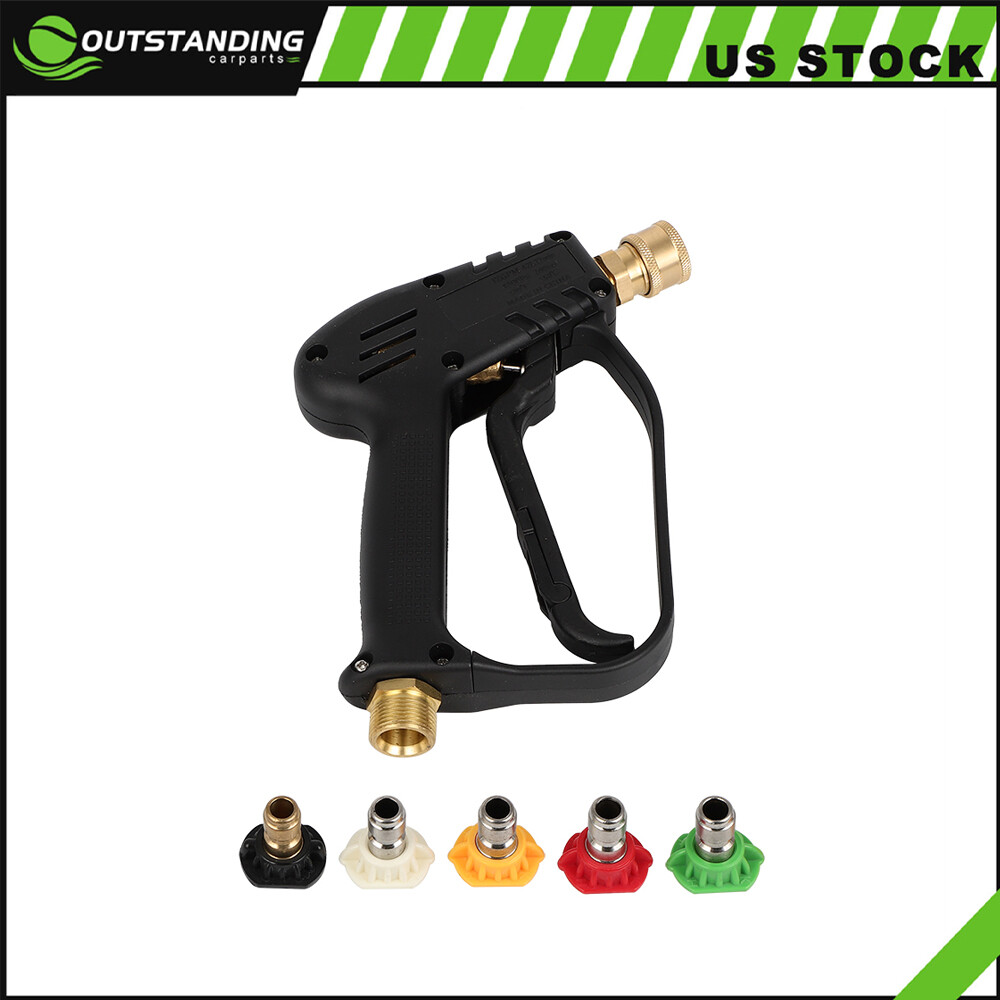 Short Pressure Washer Gun with M22-14mm Inlet Stubby High Pressure Handle Gun
