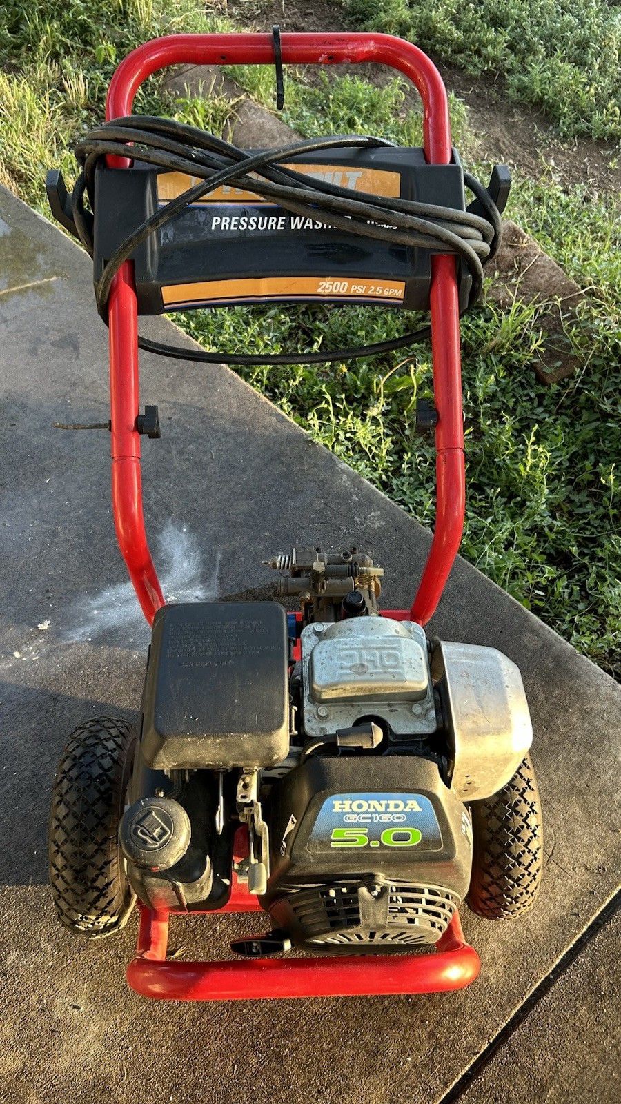 Troy-Bilt 2500 PSI 2.5 GPM with Honda engine GC160 160cc,5.0 HP.hose(No washer g