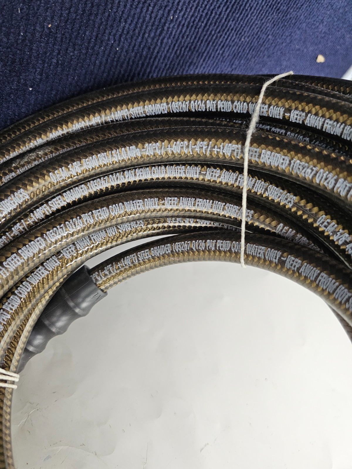 4500PSI 3/8″ Pressure Washer Hose 25 ft. Long -20°C/+60°C For Cold Water Only