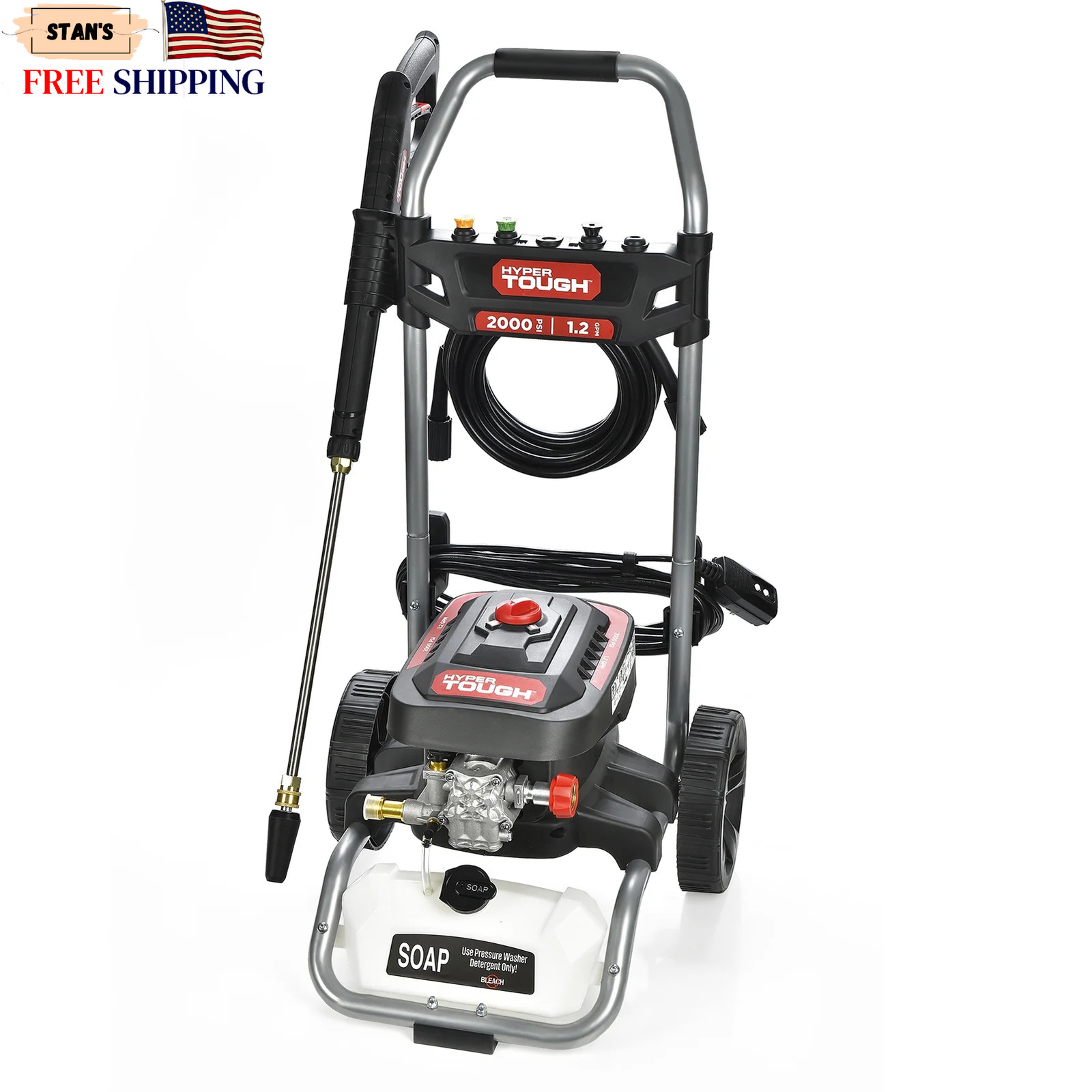 2000 PSI at 1.2 GPM 120 V Electric Powered Cold Water Pressure Washer FREE SHIP