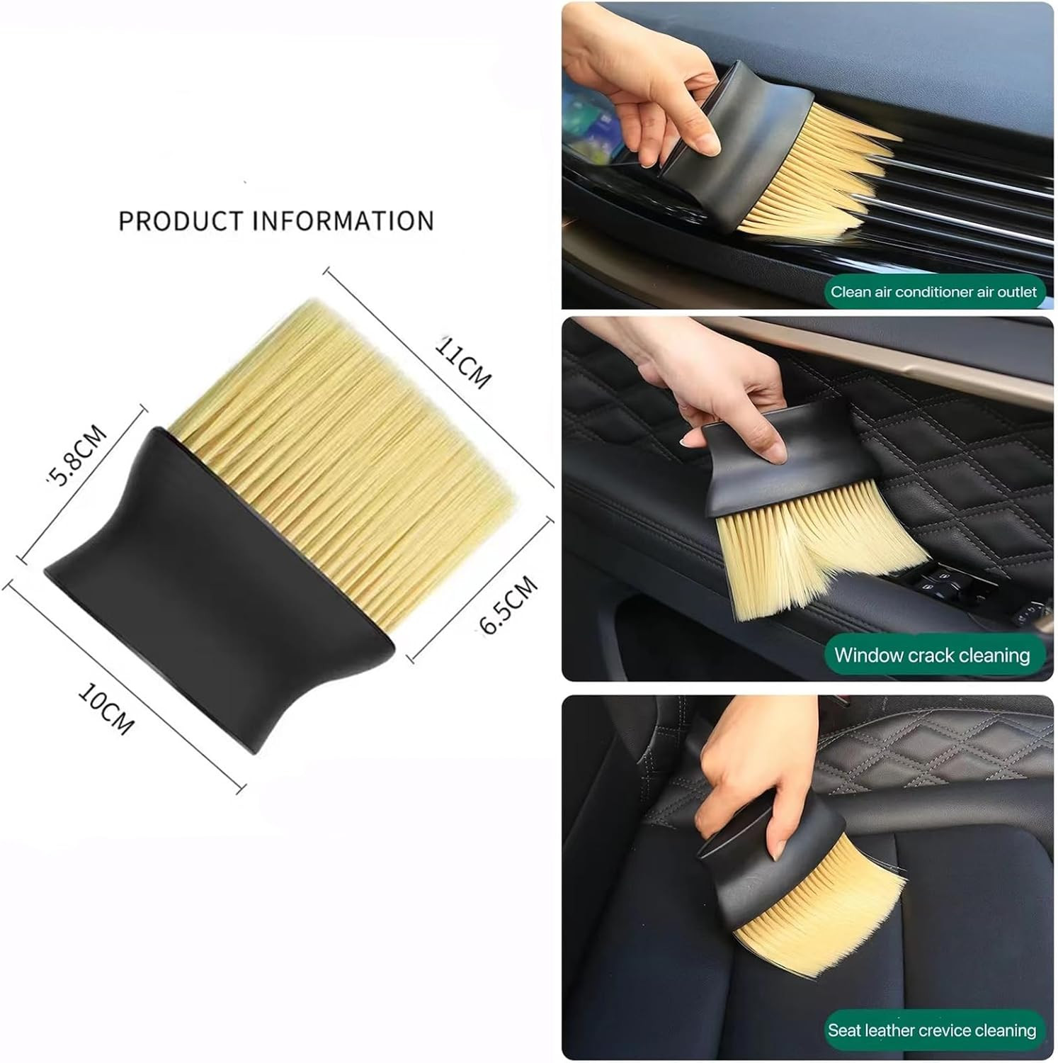 10Pcs Auto Car Detailing Brush Set,Car Interior Cleaning Kit,Including 5Pcs Car
