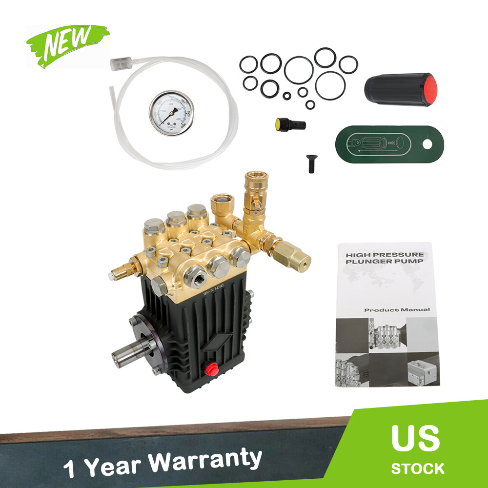 Solid Shaft 3600 PSI Belt Drive Pressure Power Washer Pump 4.9GPM 24mm