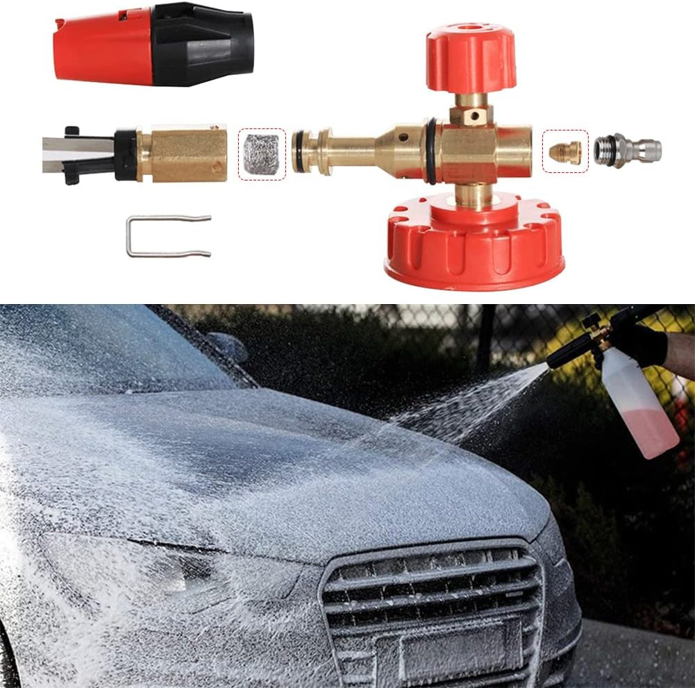 2 Pieces 1.1Mm Brass Foam Cannon Orifice Nozzle and Stainless Steel Foam Maker U