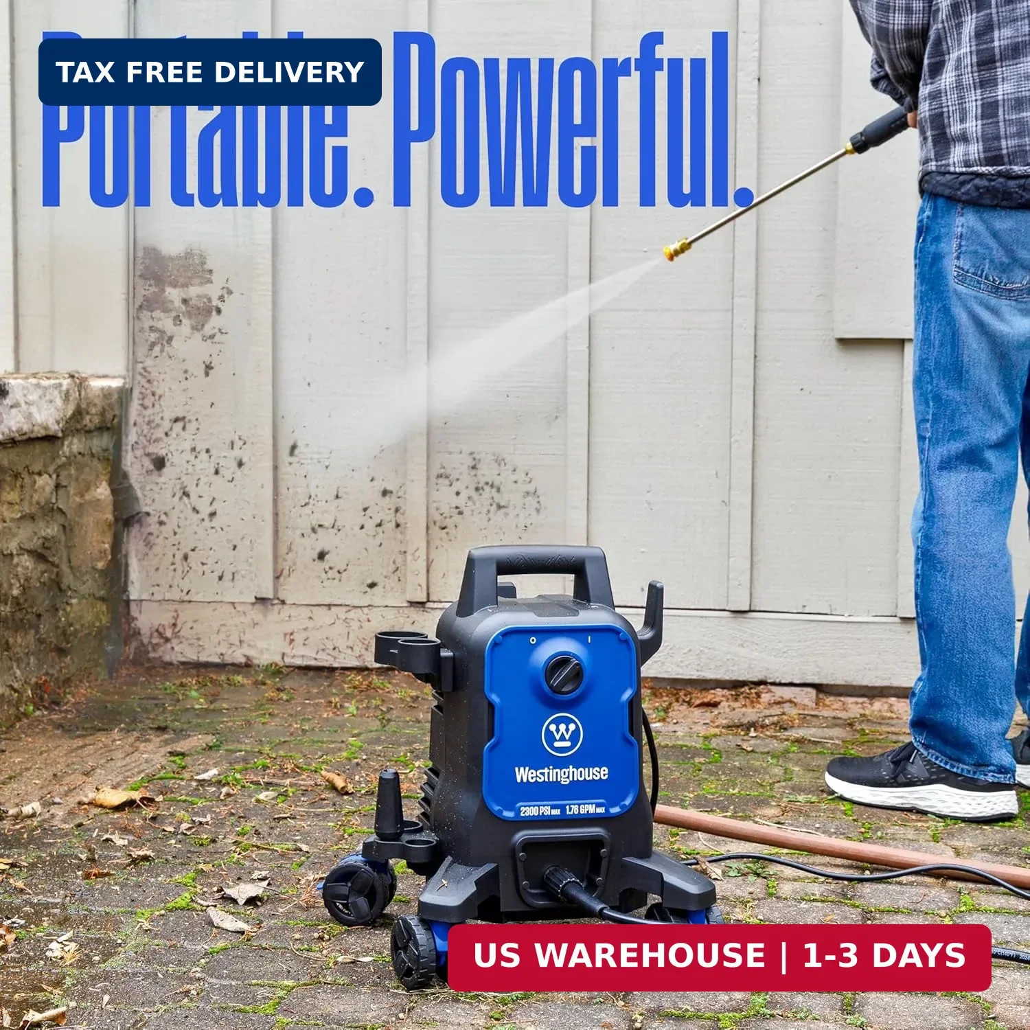 Westinghouse ePX3100 Electric Pressure Washer, 2300 Max PSI 1.76 Max GPM with An